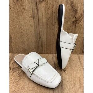 Alfani Parvani Knot-Trimmed Strapped Mules Slip On Shoes Women’s Size 10 M Bone